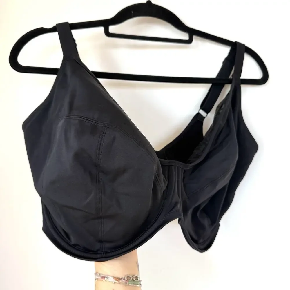 Elomi Essentials US 40M Black Plunge Underwire Bikini Top Style ES7504BLK - Picture 2 of 10